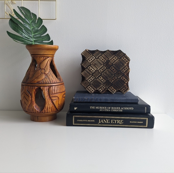 Vintage Hand-Carved Indian Wooden Textile Fabric Printing Block India - Picture 10 of 14